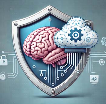 #Cybernod
A shield with a brain and a cloud with gears, symbolizing AI-enhanced cybersecurity. The background features digital circuits representing technological protection.
#UAE