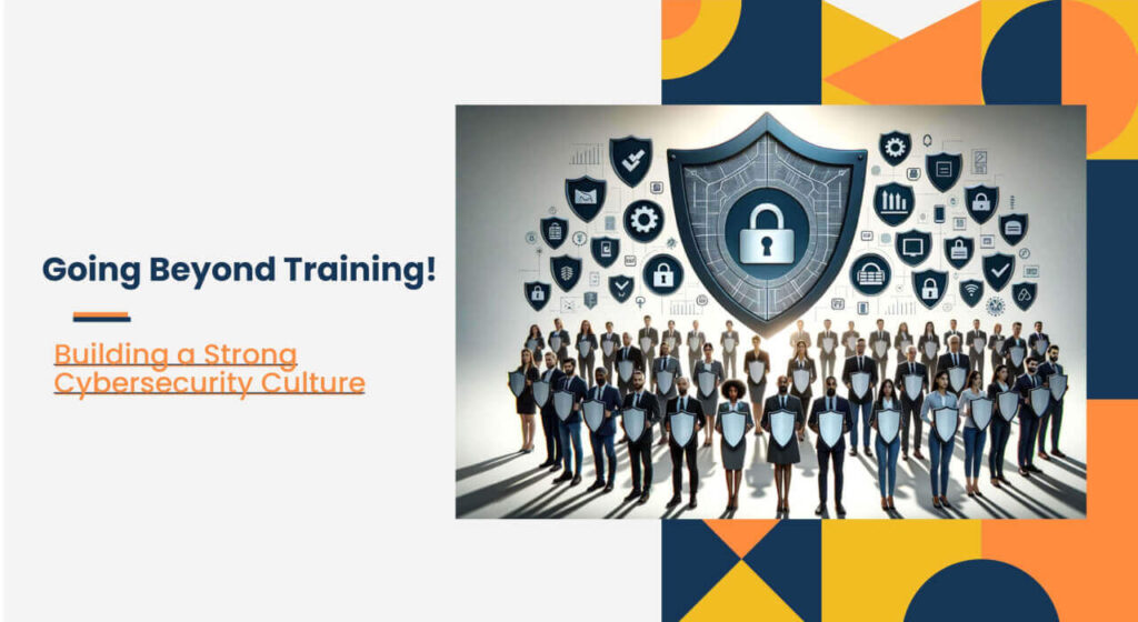 A diverse team of professionals unified in cybersecurity defense, symbolizing a strong organizational culture for digital protection.