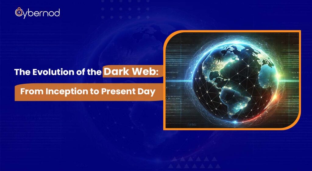 Digital globe with dark web connections highlighted, symbolizing global cybersecurity threats and the hidden nature of the dark web.